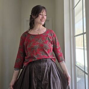 Vintage Cotton Paisley Crop Top